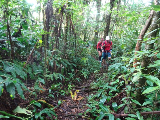 Une des rares parties plates de ce sentier du Malabar Mort