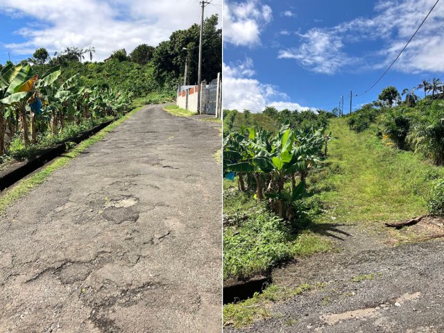 Suivre la route peu entretenue puis la piste le long de la ligne électrique
