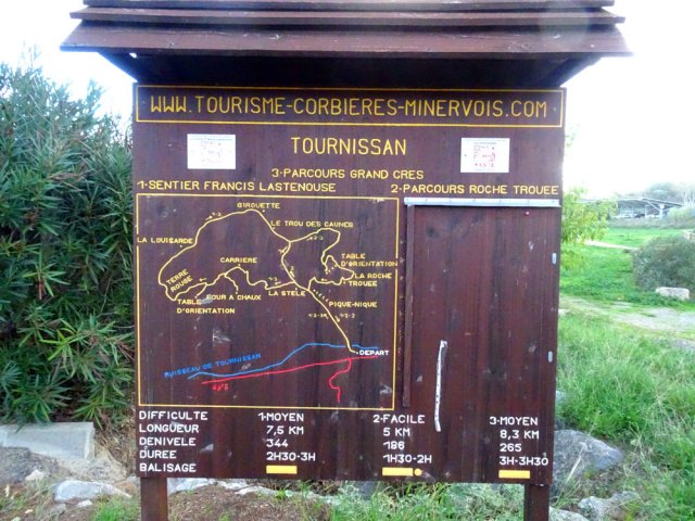 Le panneau en bois en début de boucle