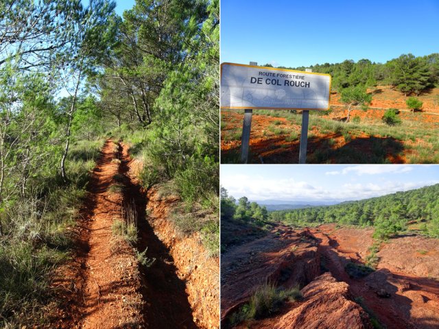 Nouvelles terres rouges sur les sentiers, chemins et RF de Col Rouch