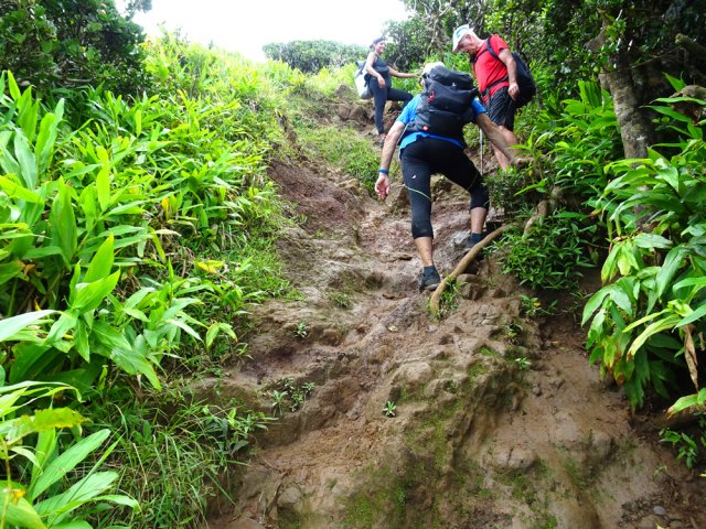 La pente est courte mais très sportive, surtout quand elle est glissante