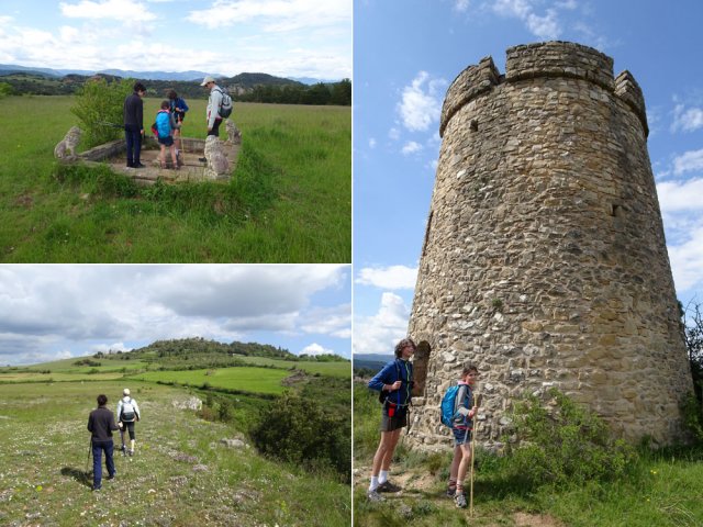Court détour par la fontaine à sec et la tour