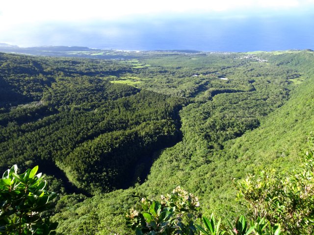 Le premier point de vue en direction du sud de la vallée