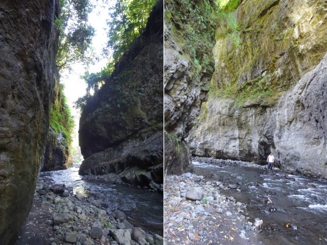 Nombreuses portions constituées de courts canyons