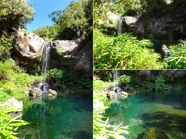 Remonter le cours d'eau pour se rendre au pied de la belle cascade